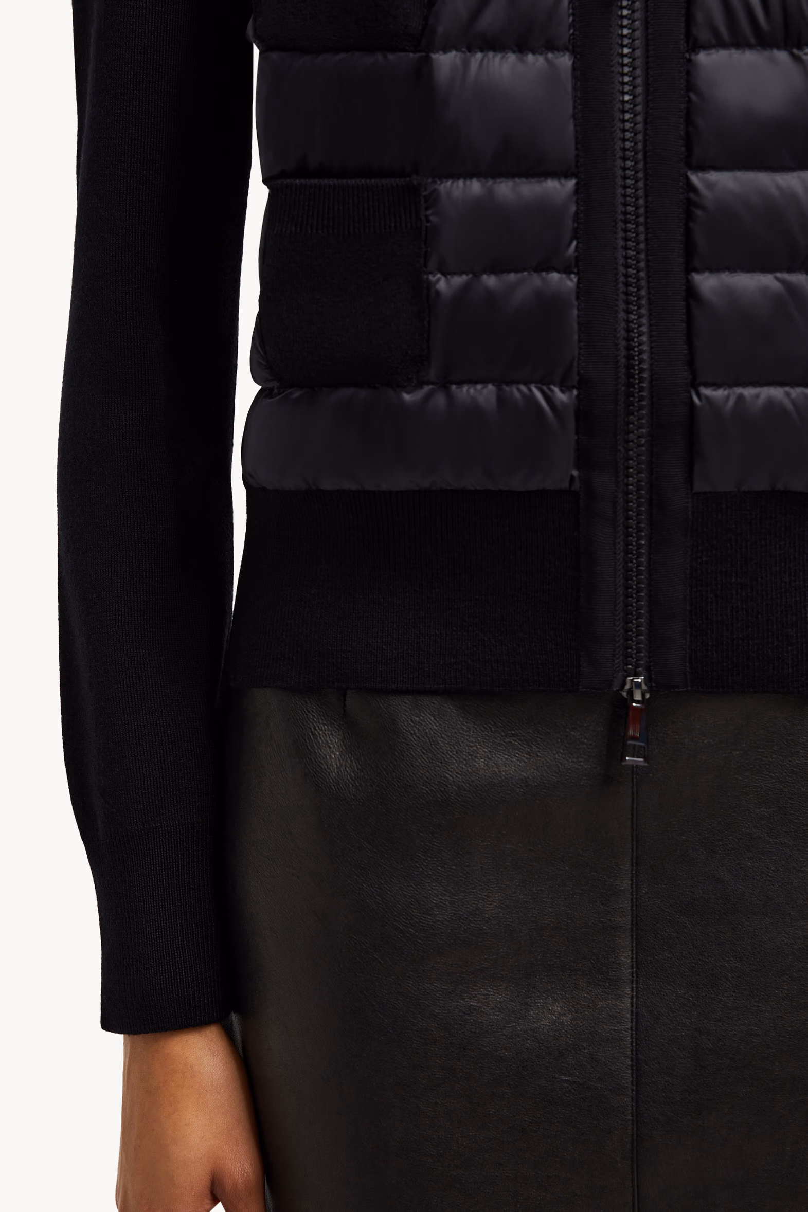 Padded Wool Zip-Up Cardigan Women Black Moncler 6